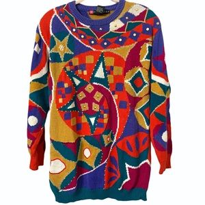 Vintage Ugly Sweater with Shoulder Pads